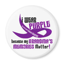 I Wear Purple For My Grandma’s Memories 33 Magnet