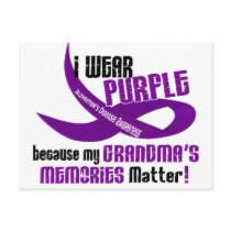 I Wear Purple For My Grandma’s Memories 33 Post Card