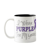 I Wear Purple For My Grandson (Purple Ribbon) Coffee Mugs