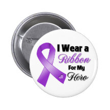 I Wear Purple For My Hero Buttons