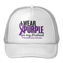 I Wear Purple For My Husband 10 Pancreatic Cancer Hat