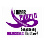 I Wear Purple For My Memories 33 Post Card