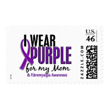 I Wear Purple For My Mom 10 Fibromyalgia Stamp