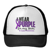 I Wear Purple For My Mom 10 Lupus Trucker Hats