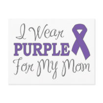 I Wear Purple For My Mom (Purple Ribbon) Post Card