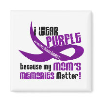 I Wear Purple For My Mom’s Memories 33 Refrigerator Magnet