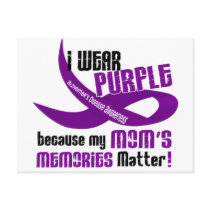 I Wear Purple For My Mom’s Memories 33 Postcard