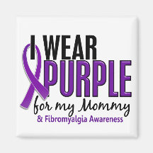I Wear Purple For My Mommy 10 Fibromyalgia Fridge Magnet