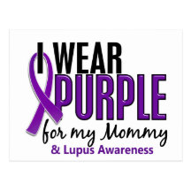 I Wear Purple For My Mommy 10 Lupus Postcard