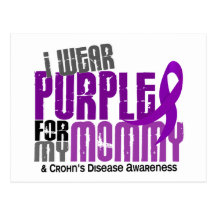 I Wear Purple For My Mommy 6 Crohn’s Disease Postcards
