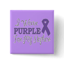 I Wear Purple For My Nephew (Purple Ribbon) Buttons