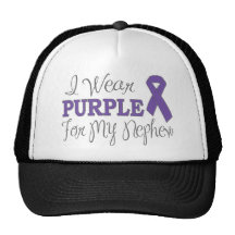 I Wear Purple For My Nephew (Purple Ribbon) Trucker Hats
