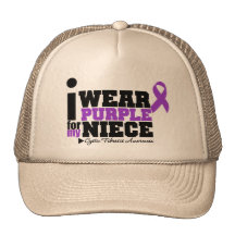 I Wear Purple For My Niece Cystic Fibrosis Trucker Hats