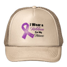 I Wear Purple For My Niece Hats