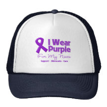 I Wear Purple For My Niece Mesh Hats