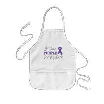 I Wear Purple For My Niece (Purple Ribbon) Aprons