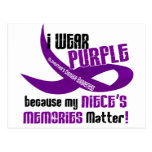 I Wear Purple For My Niece’s Memories 33 Postcard