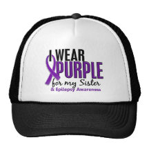 I Wear Purple For My Sister 10 Epilepsy Mesh Hats