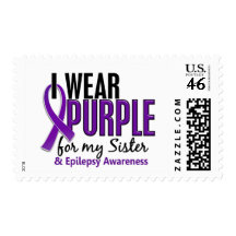 I Wear Purple For My Sister 10 Epilepsy Stamp