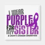 I Wear Purple For My Sister 6 Crohn’s Disease Refrigerator Magnet