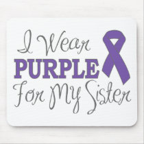 I Wear Purple For My Sister (Purple Ribbon) Mousepad