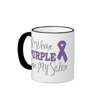 I Wear Purple For My Sister (Purple Ribbon) Mugs