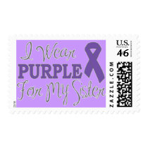 I Wear Purple For My Sister (Purple Ribbon) Stamp