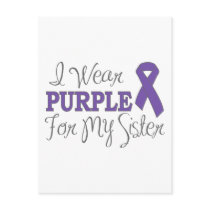 I Wear Purple For My Sister (Purple Ribbon) Postcards