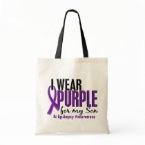 I Wear Purple For My Son 10 Epilepsy Canvas Bag