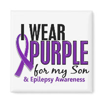 I Wear Purple For My Son 10 Epilepsy Magnets