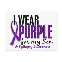 I Wear Purple For My Son 10 Epilepsy Postcard