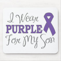 I Wear Purple For My Son (Purple Ribbon) Mousepads