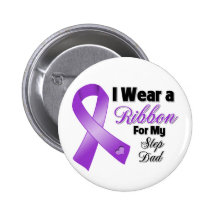 I Wear Purple For My Step-Dad Pinback Buttons