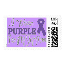 I Wear Purple For My Step-Mom (Purple Ribbon) Stamps