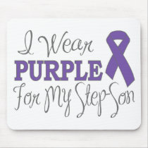 I Wear Purple For My Step-Son (Purple Ribbon) Mouse Pads