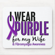 I Wear Purple For My Wife 10 Fibromyalgia Mousepads