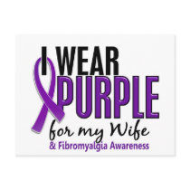 I Wear Purple For My Wife 10 Fibromyalgia Post Cards