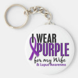 I Wear Purple For My Wife 10 Lupus Keychains