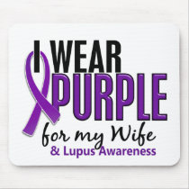 I Wear Purple For My Wife 10 Lupus Mouse Pad