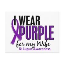 I Wear Purple For My Wife 10 Lupus Postcard