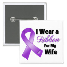I Wear Purple For My Wife Pin