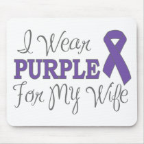 I Wear Purple For My Wife (Purple Ribbon) Mousepad