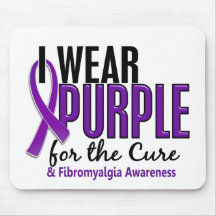 I Wear Purple For The Cure 10 Fibromyalgia Mousepad