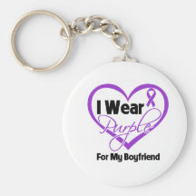 I Wear Purple Heart Ribbon - Boyfriend Keychains