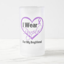 I Wear Purple Heart Ribbon - Boyfriend Mug