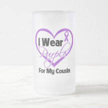 I Wear Purple Heart Ribbon - Cousin Mug