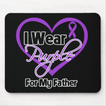 I Wear Purple Heart Ribbon - Father Mousepads