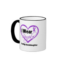 I Wear Purple Heart Ribbon - Granddaughter Coffee Mug