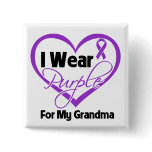 I Wear Purple Heart Ribbon - Grandma Pins