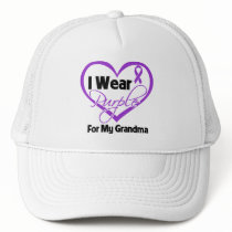 I Wear Purple Heart Ribbon - Grandma Hat